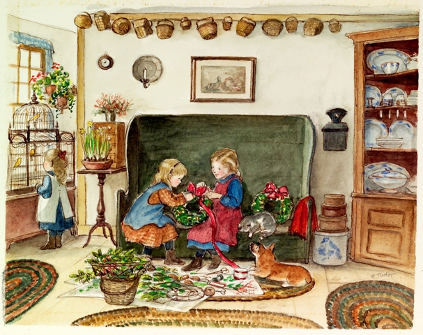 Cartolina natalizia di Tasha Tudor