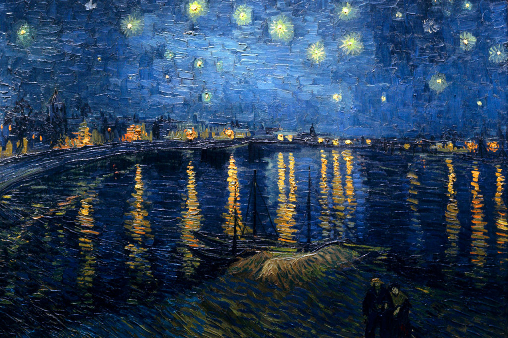 Le stelle sono buchi nel cielo da cui filtra la luce dell'infinito. _ Confucio _ "Notte stellata sul Rodano" di Vincent Van Gogh