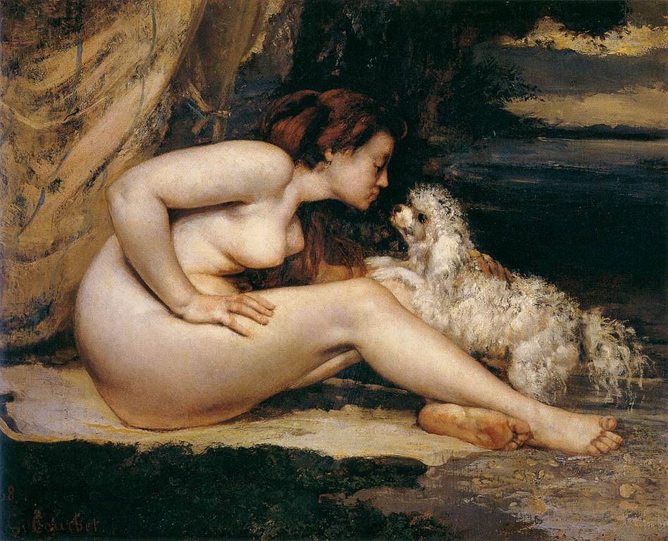 "Donna nuda con cane" (1861-62).